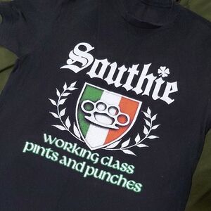 Irish American Hooligan T-shirt. Black. Medium.